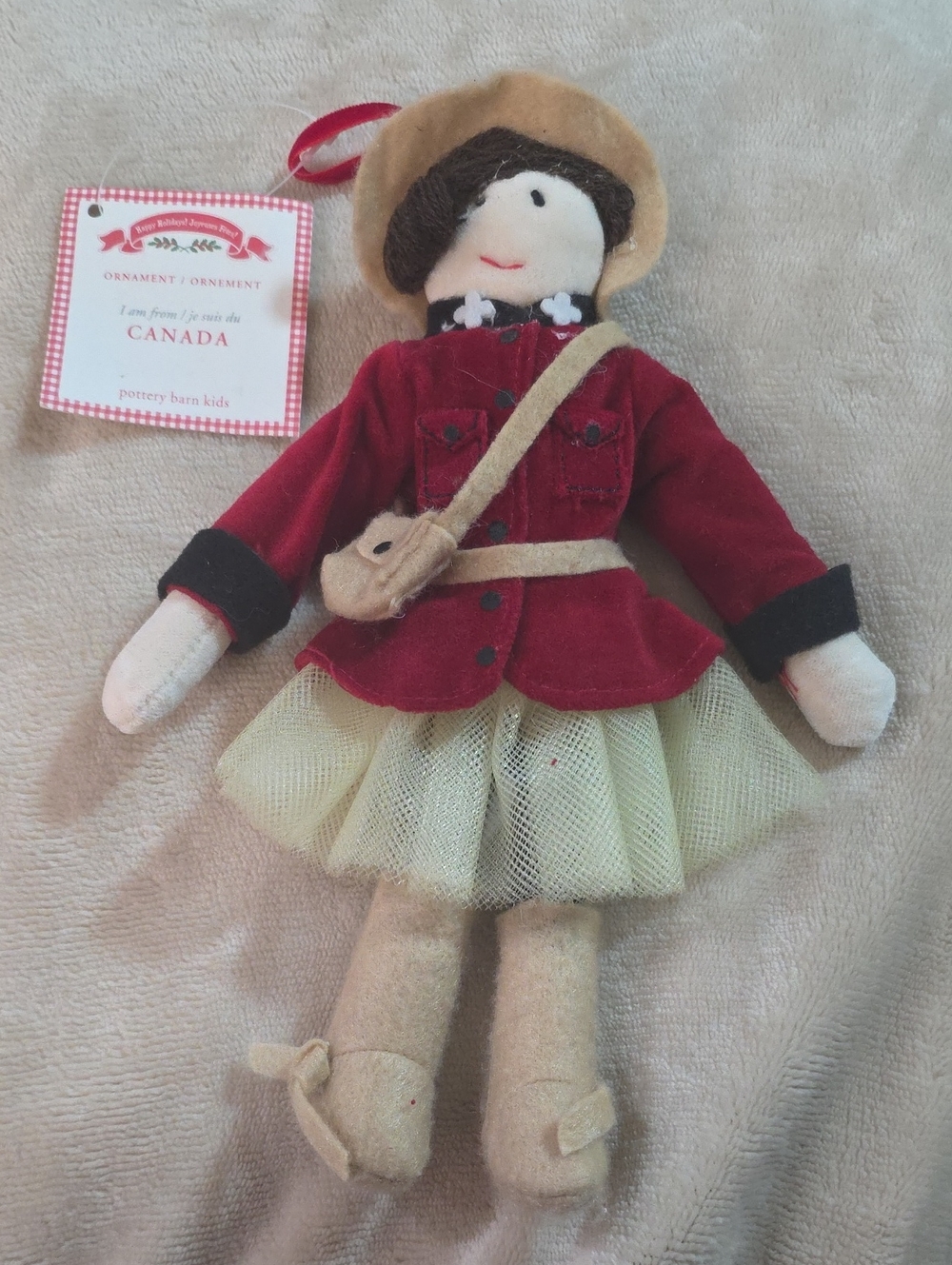 Pottery Barn Kids 2013 Red Velvet Coat Ornament - Special Edition Collectible.